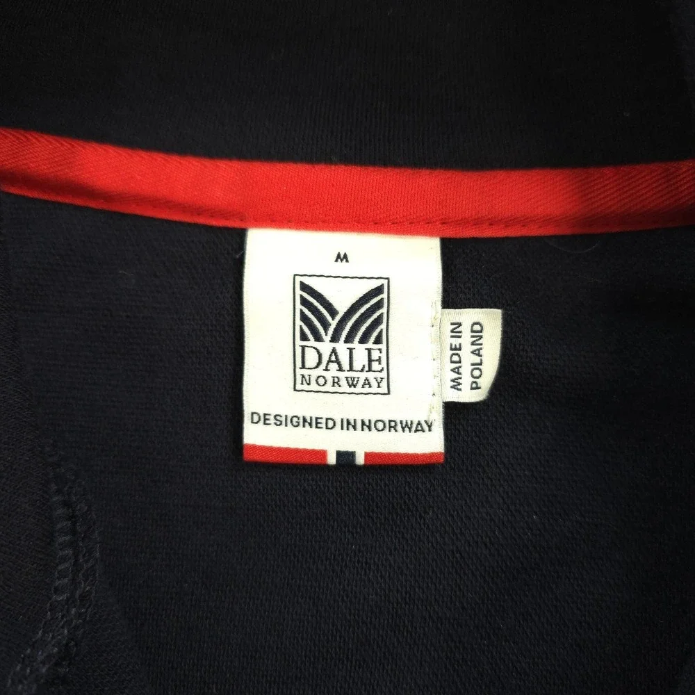 Dale Of Norway Sweater Mens M Blue Merino Wool 1/4 Zip Fair Isle Olympic Base